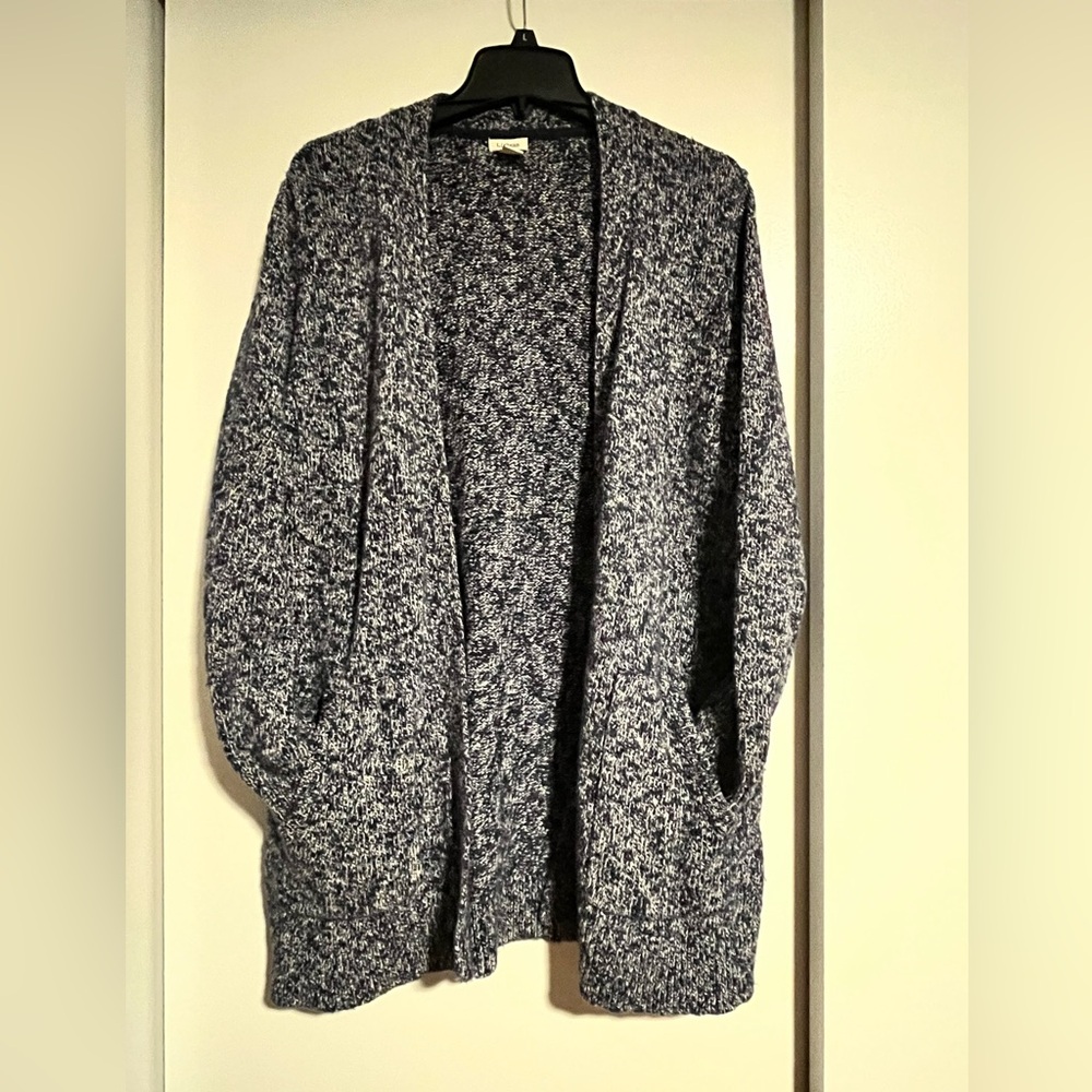 LLBean Open Ragg Cardigan Soft Cotton size XL - Picture 8 of 14